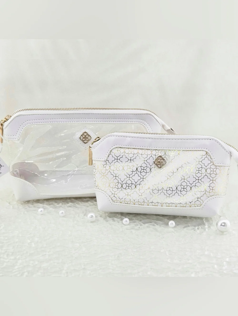 Kendra Scott Cosmetic Bags Pouches Gold Makeup Bag Travel Vacation Classic Gifts